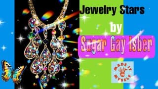 Jewelry Stars by Sugar Gay Isber: Stained Glass Collection Gold Drops